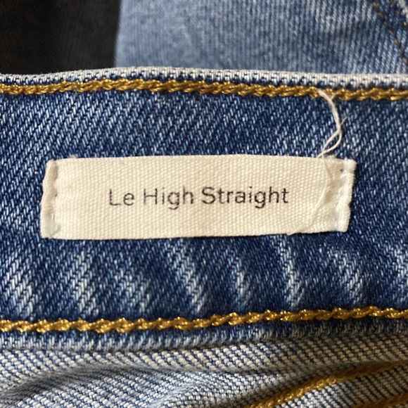 Frame Denim Le High Straight Raw Edge Side Slit in Imogen Dip Size 31 LHSTRAS204 - Picture 10 of 11